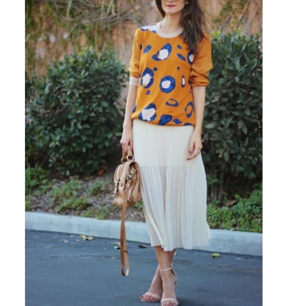 3.1 Phillip Lim for target cheetah print sweater orange with blue size Medium